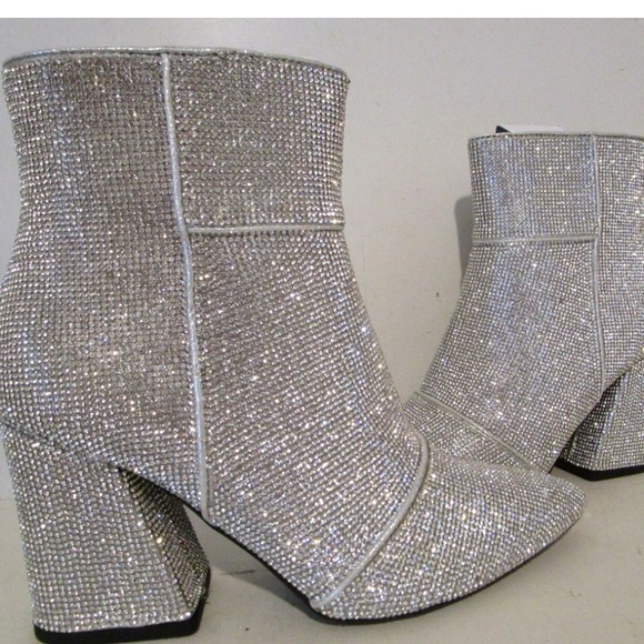 a new day Shoes - RHINESTONES A New Day Rhinestone Ankle Booties with BLOCK HEEL- NWOT